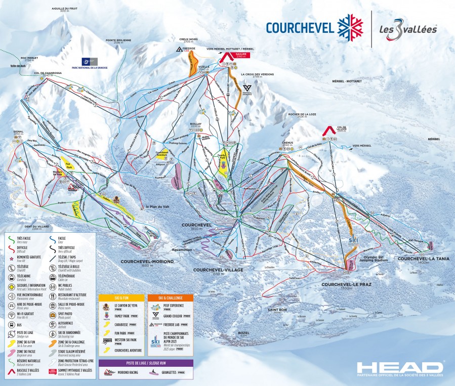 Courchevel - 3 Valleys Ski Map Our playground